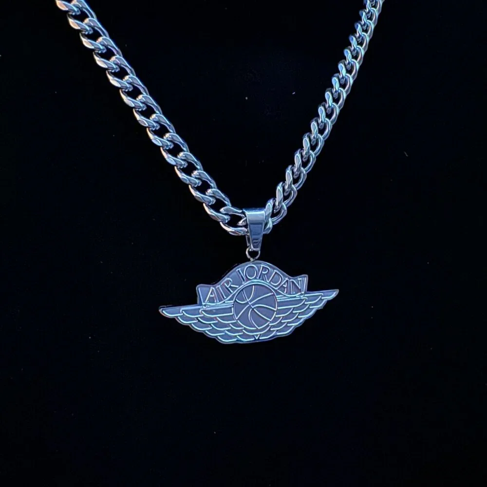Air Jordan Cuban Necklace - Jumpman - 5mm Cuban - 22 Inches - Baseball NBA - Picture 1 of 2